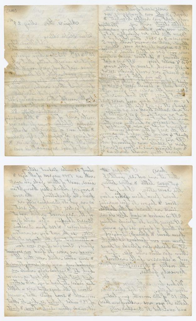 1863年5月29日乔尔·梅森·阿姆斯特朗的来信